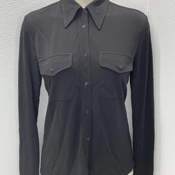 Nili Lotan Women’s Aveline Button-Up Long-Sleeve Shirt – Black – Size S - Picture 1 of 9